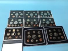 A collection of Royal Mint proof sets
