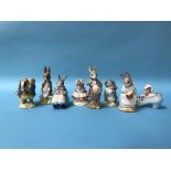 Eight boxed Royal Albert and Royal Doulton Beatrix Potter figures