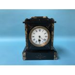 A slate mantle clock