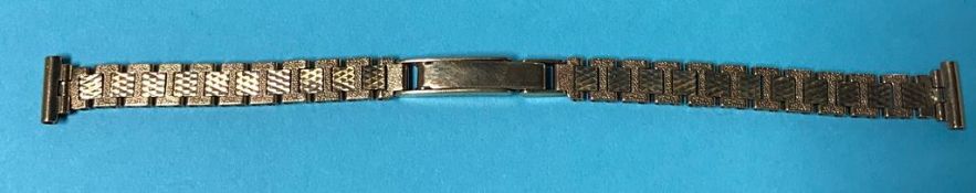 A 9ct gold watch strap, 7.7g