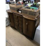 An oak sideboard