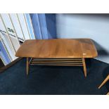 A rectangular Golden Dawn Ercol coffee table