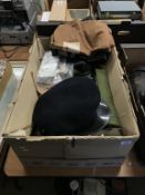 A box of assorted, to include Militaria items etc.