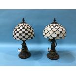 A pair of Tiffany style lamps