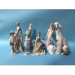 A collection of Lladro and Nao figures (8)