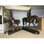 Two horse figure groups