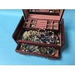 A jewellery box and contents