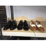 Three pairs of gentleman's shoes, size '9', one pair of Good Year Welted, one pair of Marks and