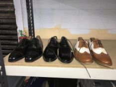 Three pairs of gentleman's shoes, size '9', one pair of Good Year Welted, one pair of Marks and