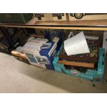 Four boxes of assorted and a sewing machine