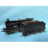 A live model steam engine and tender, 3.5", Derby 4F, no boiler certificate