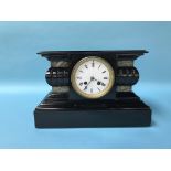 A slate mantel clock