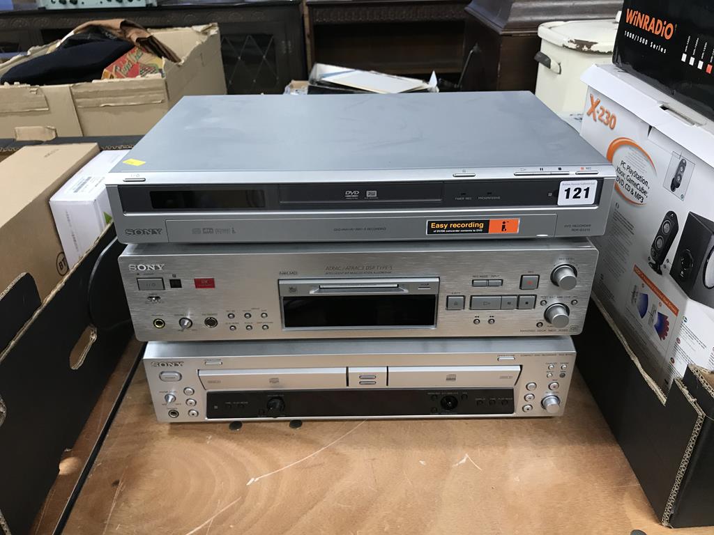 A Sony CD, MD and DVD