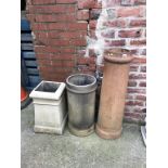 Three chimney pots
