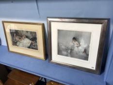 A signed limited edition Sir William Russell Flint print and a limited edition of 377/750, 34 x 60cm