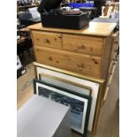 A modern pine chest of drawers, 84cm