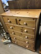 Two pine chests of drawers