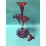 A cranberry epergne