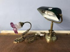 A study lamp and a small angle poise lamp