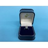 A Platinum solitaire diamond ring, 2.03ct pear shaped diamond, colour K, clarity S12, 5.5g, size '