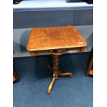 A burr walnut barley twist occasional table