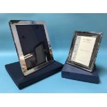 Two boxed silver picture frames