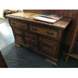 An Edwardian sideboard