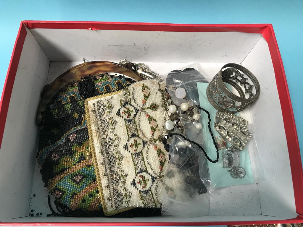 Various silver picture frames and beaded purses etc. - Image 2 of 2