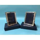 Two boxed silver picture frames