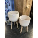 Two garden plant pots