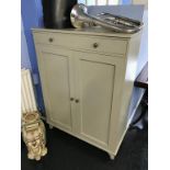 A modern pale green cabinet