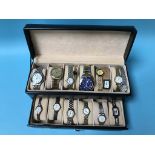 A collection of ladies and gents wristwatches, to include Seiko and Rotary etc.