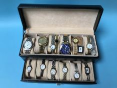 A collection of ladies and gents wristwatches, to include Seiko and Rotary etc.