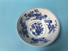 A small Chinese famille rose circular bowl, marks in underglaze blue, 16cm diameter