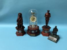 A Danbury Mint figure, 'For the Fallen', a 'Dambuster' figure and a Brian Westgarth 1949 coin set,