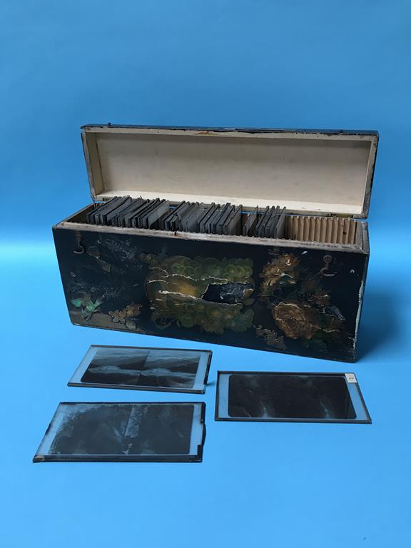 A box of glass stereo views, to include examples by Ferrier, Levy and Soulier