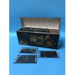 A box of glass stereo views, to include examples by Ferrier, Levy and Soulier