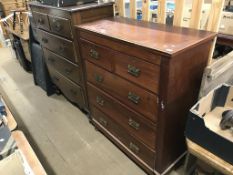 Two Edwardian chest of drawers