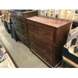 Two Edwardian chest of drawers