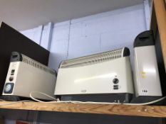 Three electric heaters