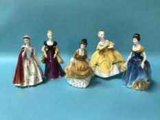 Five Royal Doulton ladies