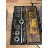 A boxed Whitworth tap and die