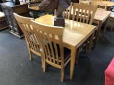 A table and four chairs
