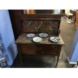 A marble top washstand