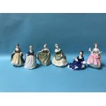 Six Royal Doulton ladies