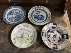 Four Chinese plates