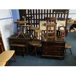 A Stag chest of drawers and quantity of various furniture