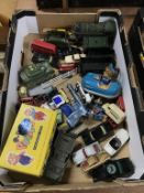 Various tin plate and Die Cast toys, to include Corgi and Lesney etc.
