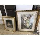 Two gilt framed prints