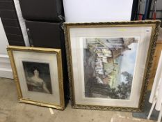 Two gilt framed prints